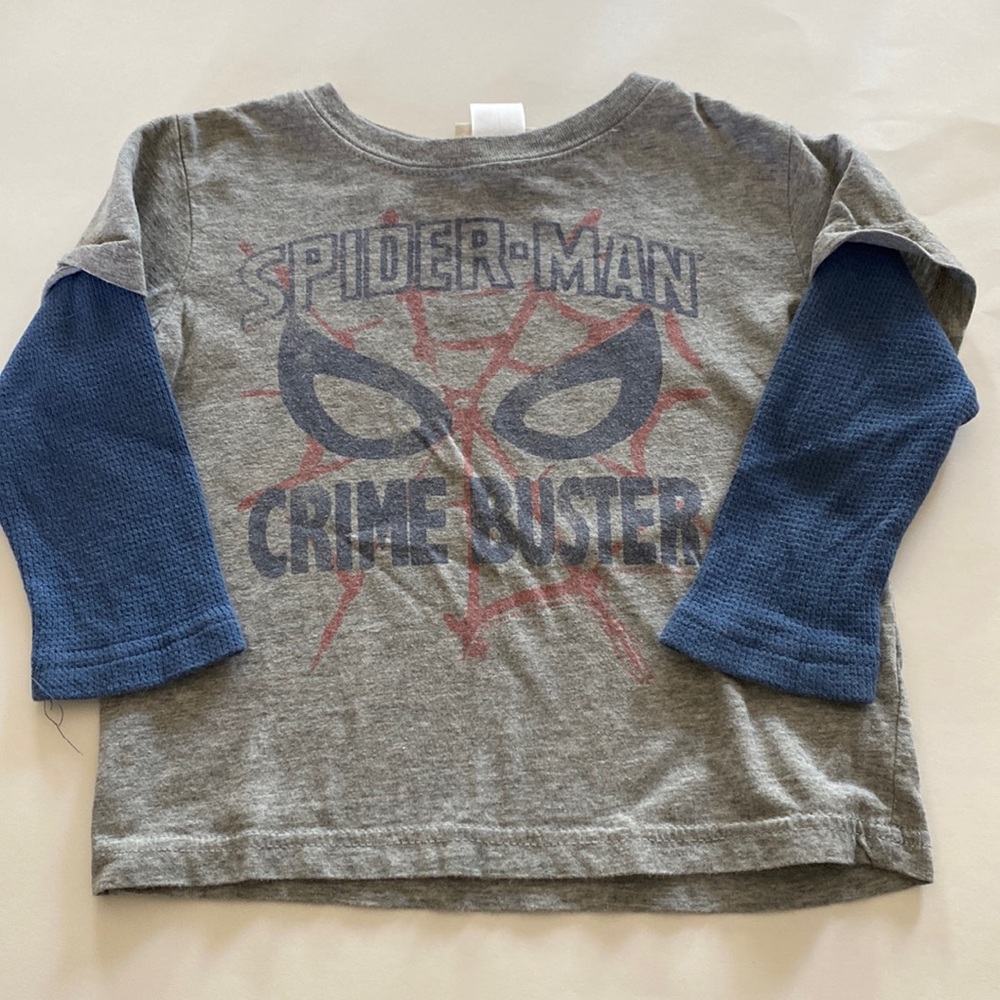 Toddler Baby Gap Junk Food Spider-Man Boys long sleeve shirt.